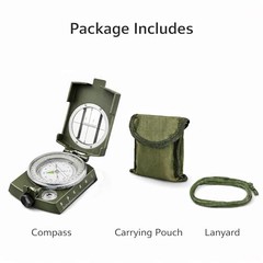 Military Lensatic Compass, Hiking Compass for Survival – Water-Resistant