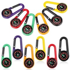 24pcs Compass for Kids – Mini Compass Bulk Keychain with Belt Clip for Party