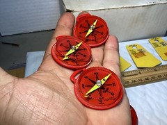 Vintage Taylor 2915 Red Compass 1.5 Inch. Lot Of 5. Old Stock