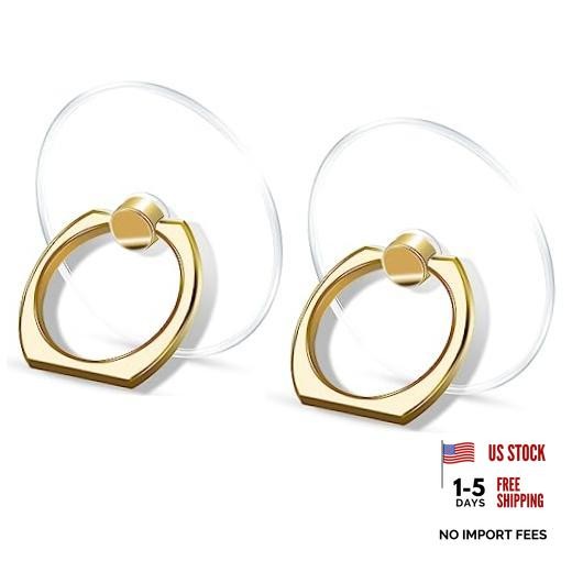 Transparent Clear Phone Ring Grips Holder Kickstand, Finger Ring Gold Ring