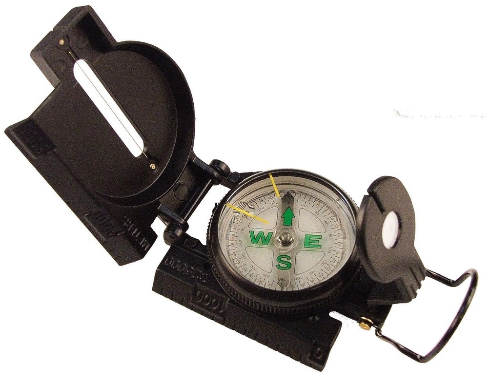 Black Army Compass – Liquid Filled w/ Ruler & Magnifying Glass by Rothco 407
