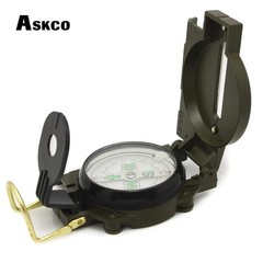 Military Lensatic Compass Aluminum Alloy Folding Camping Hiking Navigation Compa