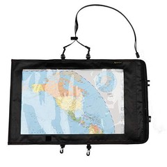 Map Case, Waterproof Military Hiking Map Pouch Holder with Clear Window Black