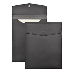 1 Piece PU Leather File Folder Vertical A4 Document Holder File Envelope Black