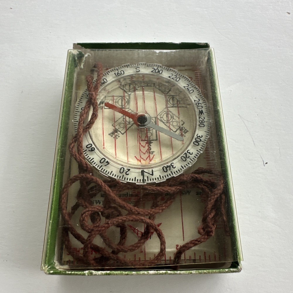 Vintage Silva Polaris Compass Liquid Filled Type 7 Made Sweden Box Instructions