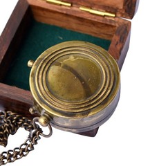 1 Kit Joshua 19 Brass Compass Wooden Box Scripture Graduation Gift Boys