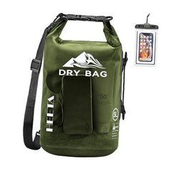 Green Waterproof Dry Bag – 10L/20L/30L/40L Roll Top 5L – Pitch Green