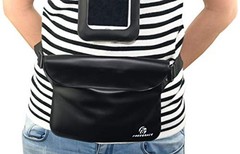 Freegrace Waterproof Pouches with Waist Strap / Pouch Case Bundle Set- Black