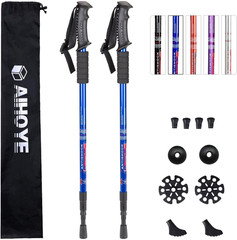 Hiking Trekking Poles, 2 Pack Collapsible, Lightweight, anti Shock, Walking Stic