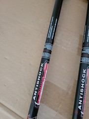 Pair 2 Trekking Walking Hiking Sticks Poles Alpenstock Anti-Shock 65-135cm Black
