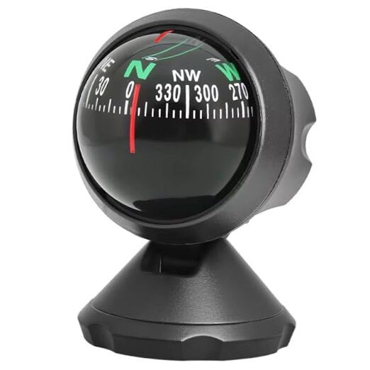 Compass for Car Dashboard Adjustable Navigation Guide Ball Portable Direction