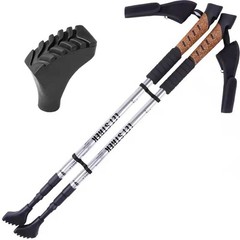 RONCHEN 8pcs Assorted Replacement Tips Hiking Stick Walking Trekking black