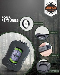AOFAR Lensatic Sighting Military Compass AF-4090, Aluminum Alloy Material is Lig