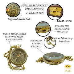 Trust in the Lord Compass – Embossed Brass Christian Gift with Proverbs 3:5–6…