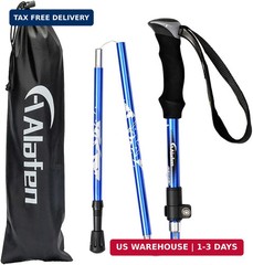 A ALAFEN Aluminum Collapsible Ultralight Travel Trekking Hiking Pole for Men and