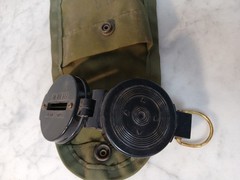 Lensatic Engineer Compass Vintage Navigation Tool with pouch