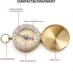 Camping Survival Compass Metal Compass Kids Compass for Hiking Camping Huntin…