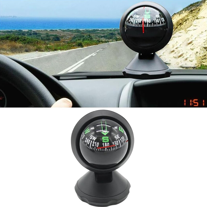 Car Compass Ball Dash Mount Adjustable Compass Ball for Marine Boat Truck