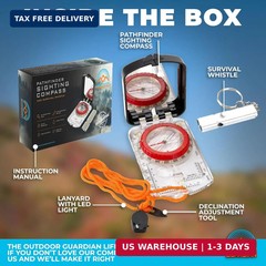 Pathfinder Sighting Compass – Precise Navigation, Hiking and Orienteering Mirror