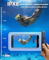 【2 Pack】 Waterproof Phone Pouch【Easy Lock & Heavy Duty】IPX8 Water Proof Cell