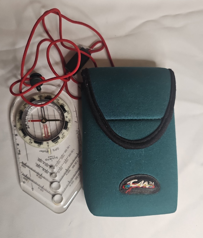 Suunto CPS Pilot Compass Made in Finland w/ Original Neoprene Case & Lanyard Nav