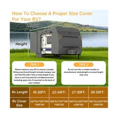 RV Covers for Travel Trailers, 22-24ft Heavy Duty Camper Cover, 7 Layers Extr…