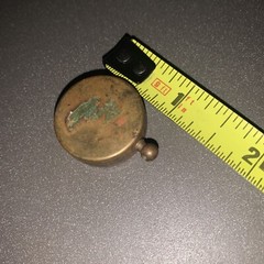 VINTAGE WEST GERMANY TRAVEL POCKET COMPASS W/FLUORESCENT DOTS! USED! LOOSE!
