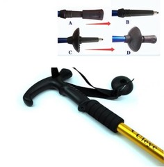 Cane Walking Stick Adjustable Folding Walking Aluminum Collapsible Travel Hiking