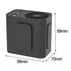 Portable Waist Fan with 4 Speed Options and Built in Flashlight USB Charge
