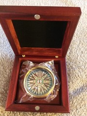 Compass Square Wood Box The Journey Begins Unbranded