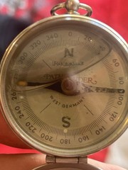 Vintage West German Liquid Filled Magnetic Compass Pathfinder