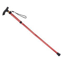 Trekking Poles, Collapsible Hiking Pole 33-37 Inch Folding Aluminum Alloy Red