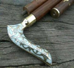 Antique wooden Walking Stick Brass Imperial Head Designer Handle Cane Style Gift