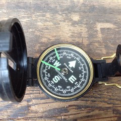 Vintage Precise Pathfinder Engineer Lensatic Compass Taiwan