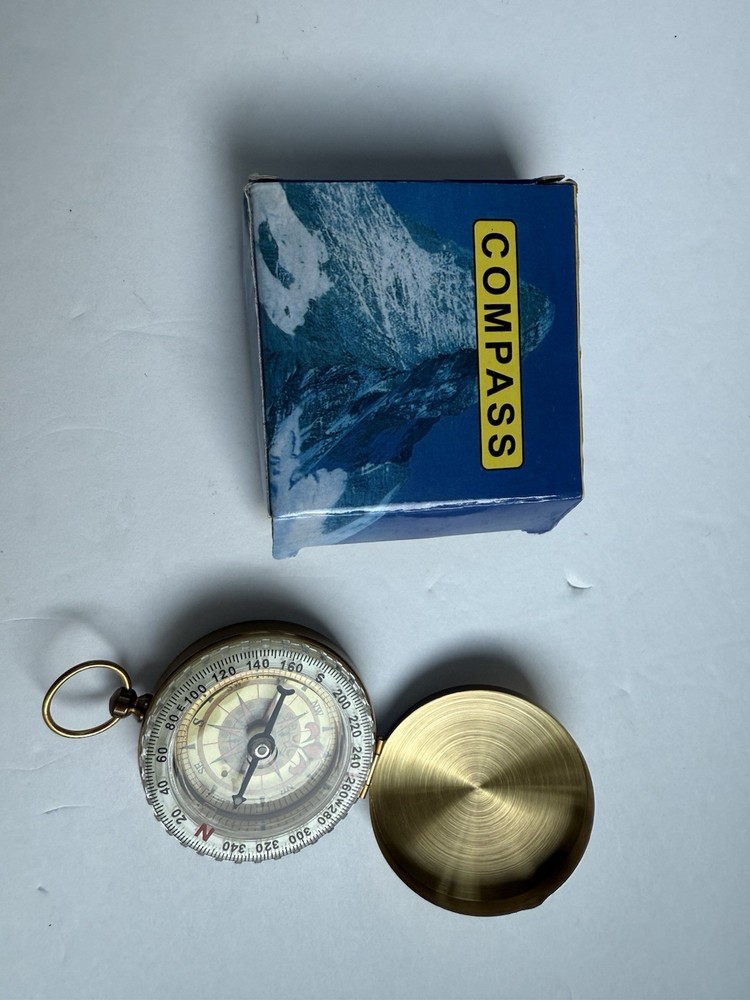Sharp Survival Best Camping Survival Brass Compass | Military Compass Steam Punk