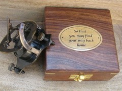 3″ Brass Sundial Compass for Hiking, Camping, Travel & Gift Use