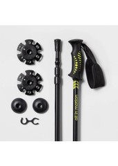 ALL IN MOTION 2PK ADJUSTABLE TREKKING POLES: ALUMINUM, RUBBER HANDLES – BLACK