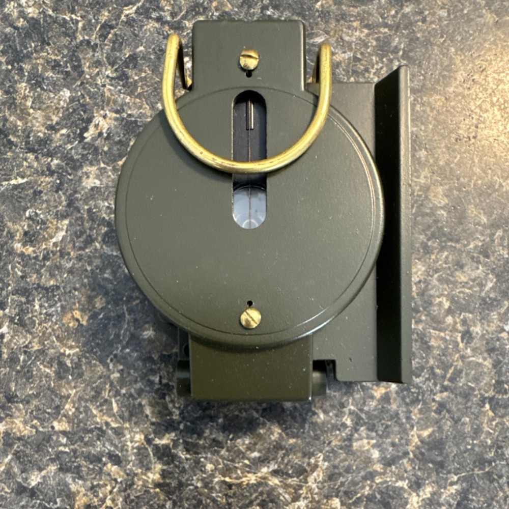 Military Lensatic Compass Olive Drab Metal Army Hiking Camping Survival Gear