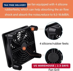 Quiet 120mm Router Fan Cooler with L/M/H 3-Degree Speed Controller, DC 5V USB Po