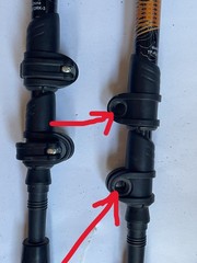 Cascade Mountain Tech Hiking Trekking Poles + Leki Tek-Tech Accessories Lot