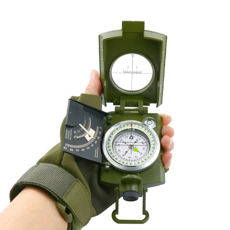 Multi Functional Military Aiming Navigation Compass Portable with Fluorescence