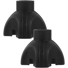 2Pcs Durable Tpr Cane Tips Non Slip 4 Prong Walking Cane Accessories Black