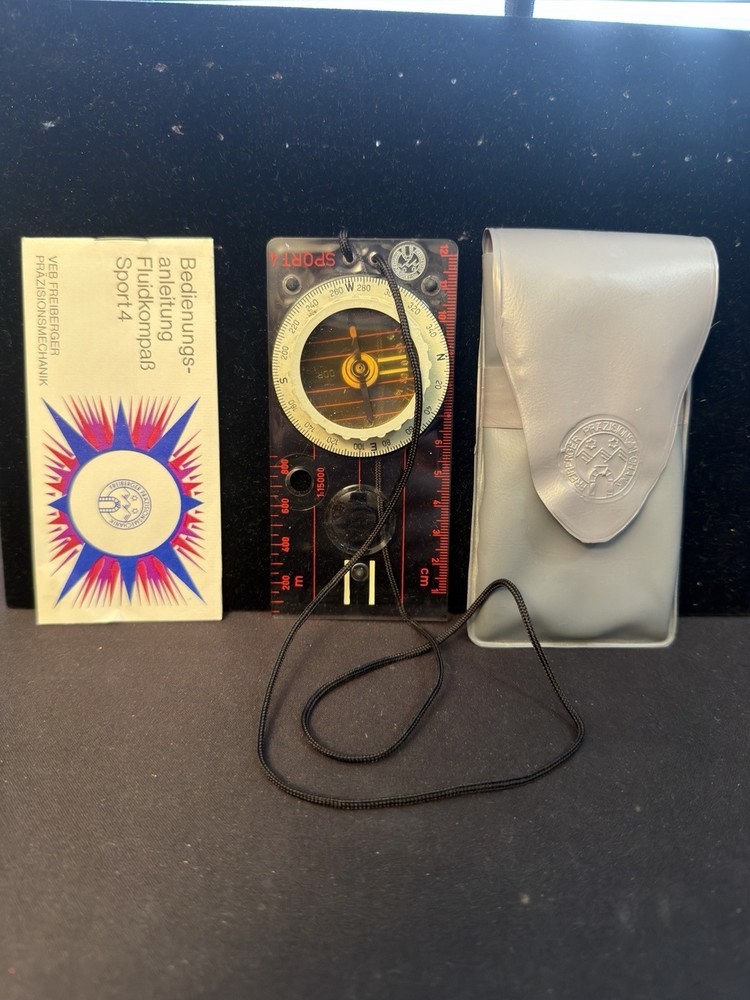 SPORT 4 COMPASS HIKING ORIENTATION FREIBERGER GERMANY DDR GDR ORIGINAL CASE