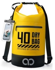 Waterproof Dry Bag with Phone Pouch – 5L/10L/20L/30L/Floating 40L Lemon Yellow