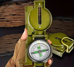 GERMAN ARMY COMPASS WITH CASE NEW ARMY Navigation Forest OLIVE Marching Compass BW ARMY