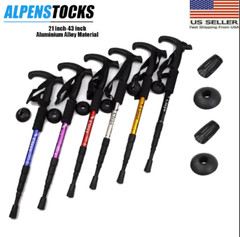 New Adjustable Trekking Poles Nordic Walking Hiking Sticks Anti-shock Alpenstock
