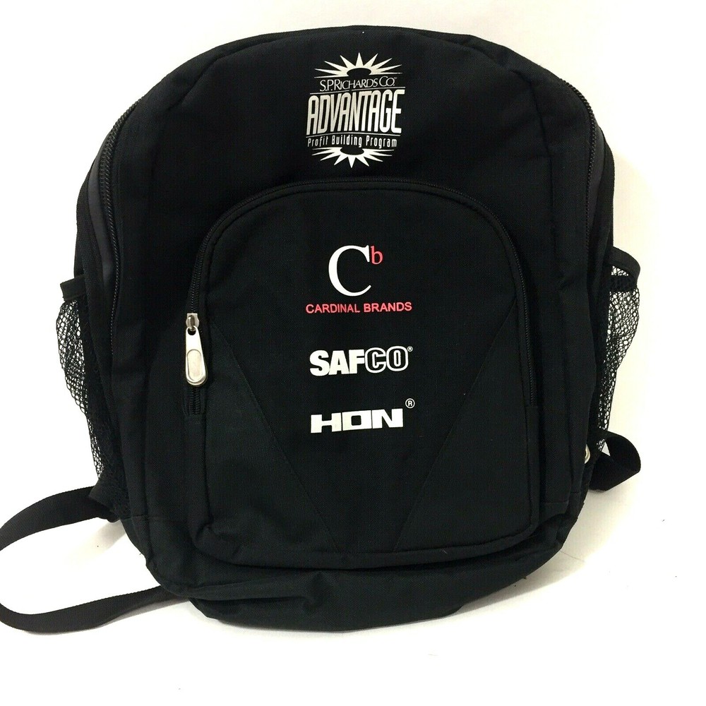 S.R.Richards Co ADVANTAGE Promo Black Canvas Camping Hiking Backpack