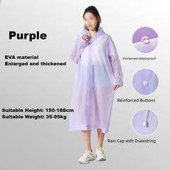 Full Body Portable EVA Raincoat Waterproof Thickened Reusable Adult Use