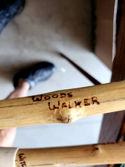 Pair of Vintage 48″ Bamboo Hiking Walking Sticks (RB)