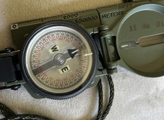 Cammenga Model 3H Tritium Lensatic Compass Olive Drab US Military Issue Pouch